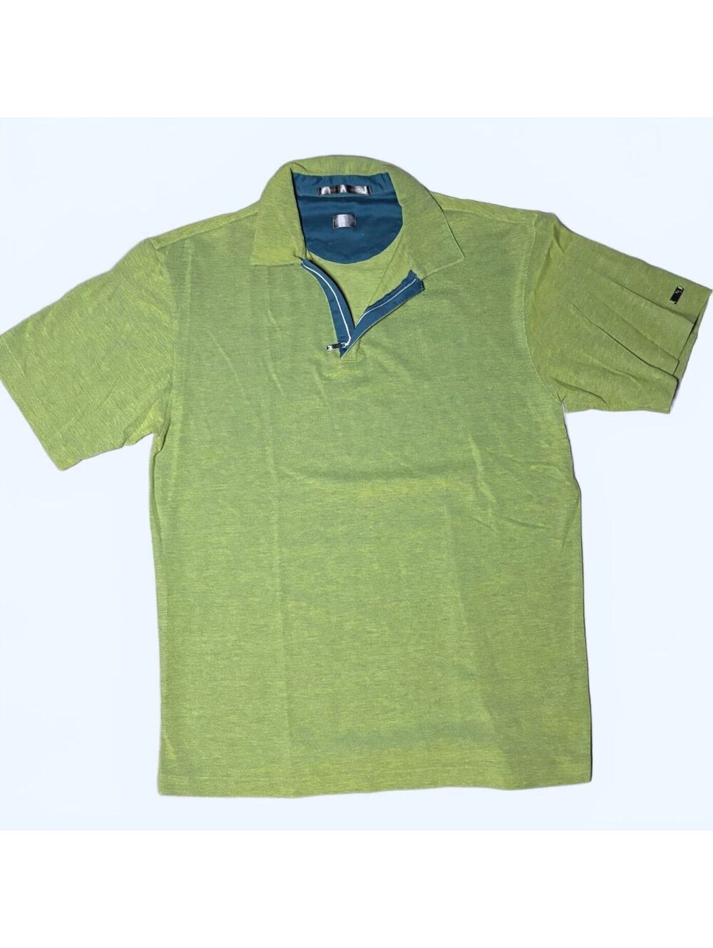 Vintage Tiger Woods Men's Medium Nike Polo Golf Shirt with Zip Collar